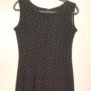 Haani Women’s Black and White Print Sleeveless Dress Size Medium